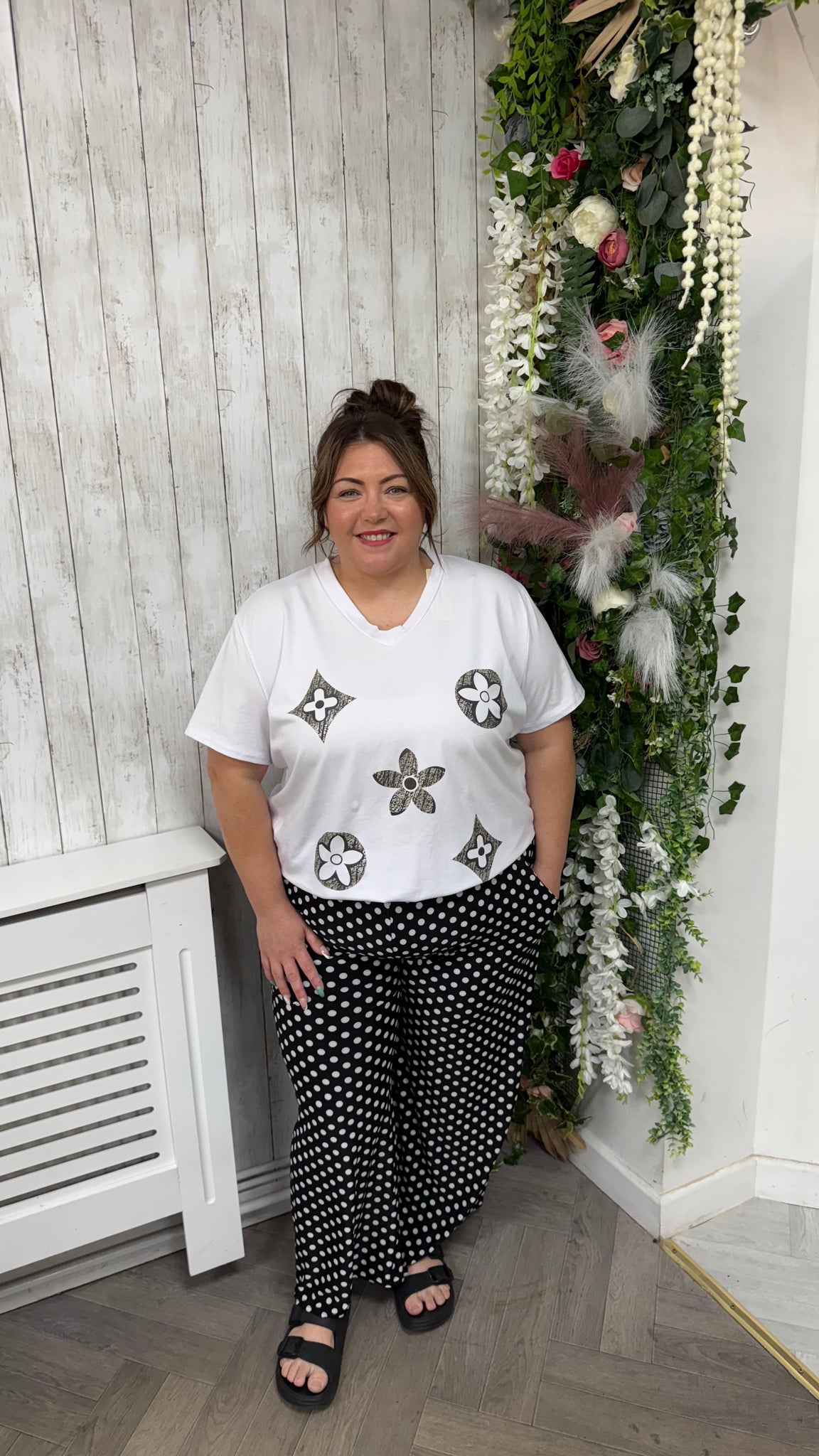 Spot wide leg trousers onesize 16-24