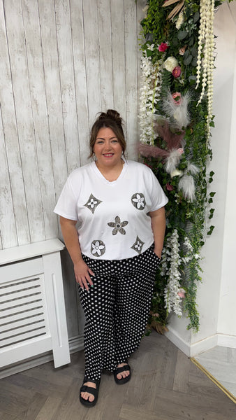 Spot wide leg trousers onesize 16-24