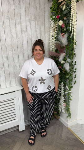 Spot wide leg trousers onesize 16-24