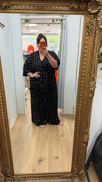 Wide leg spot trousers £21.99
