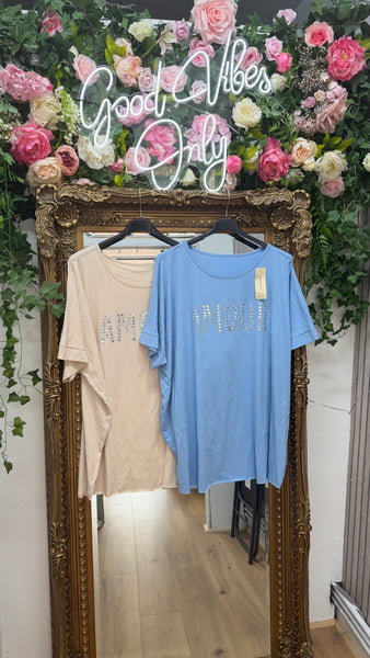 T-shirt amour onesize 20-26 £14.99