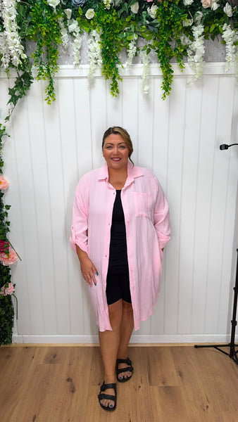 Cheesecloth shirt pink £15