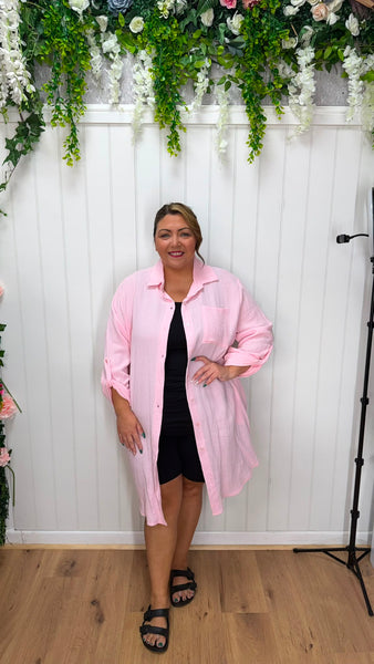 Cheesecloth shirt pink £15