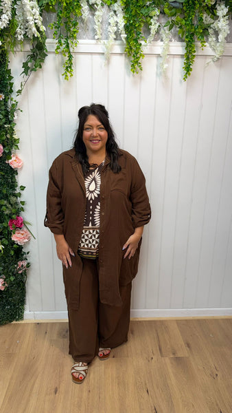 Cheesecloth shirt brown fits upto 24 £23.99