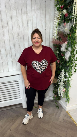 Heart Burgundy onesize 16-24 £17.99