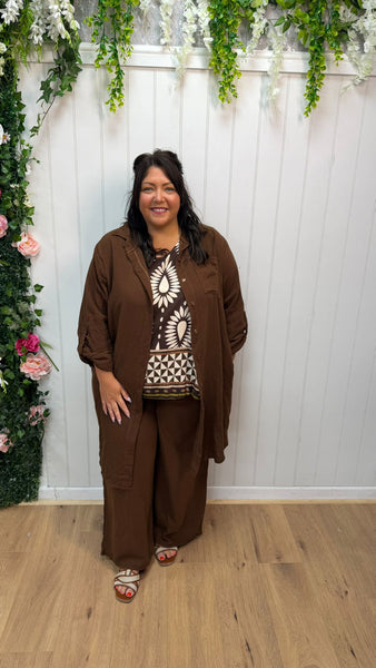 Cheesecloth brown trousers Onesize 16-24 £21.99