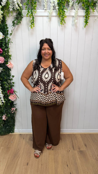 Cheesecloth brown trousers Onesize 16-24 £21.99