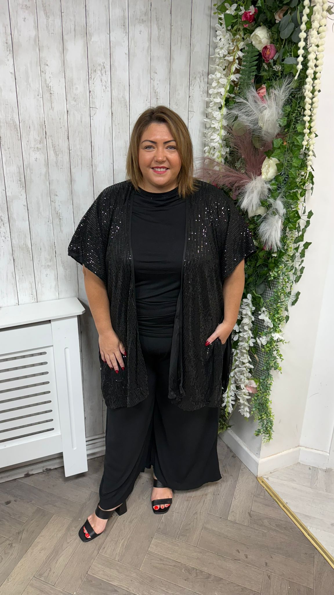 Sequin kimono freesize upto 28 £21.99