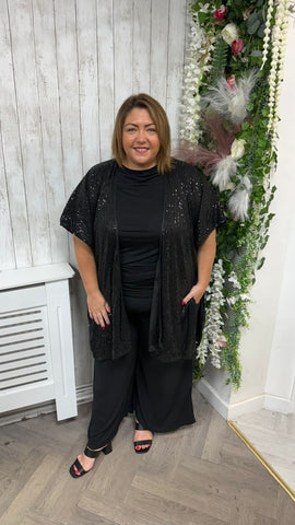 Sequin kimono freesize upto 28 £21.99