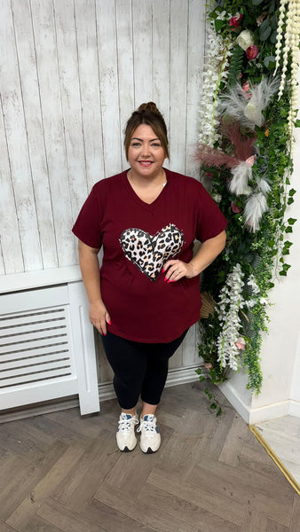 Heart burgundy onesize 16-24 £17.99