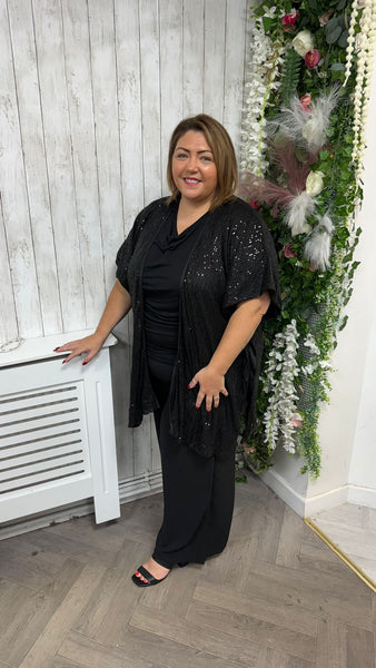 Sequin kimono freesize upto 28 £21.99