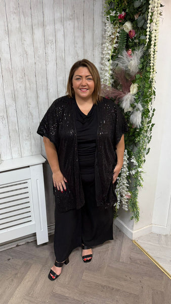 Sequin kimono freesize upto 28 £21.99