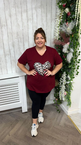 Heart burgundy onesize 16-24 £17.99