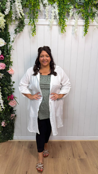 Cheesecloth shirt white fits upto 24 £23.99