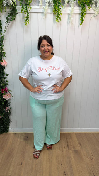 Cheesecloth mint trousers Onesize 16-24 £21.99