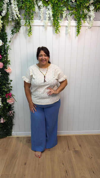 Cheesecloth denim blue trousers Onesize 16-24 £21.99