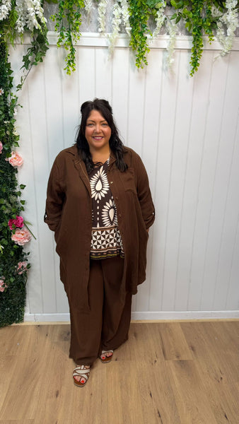 Cheesecloth shirt brown fits upto 24 £23.99