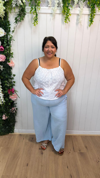 Cheesecloth blue trousers Onesize 16-24 £21.99