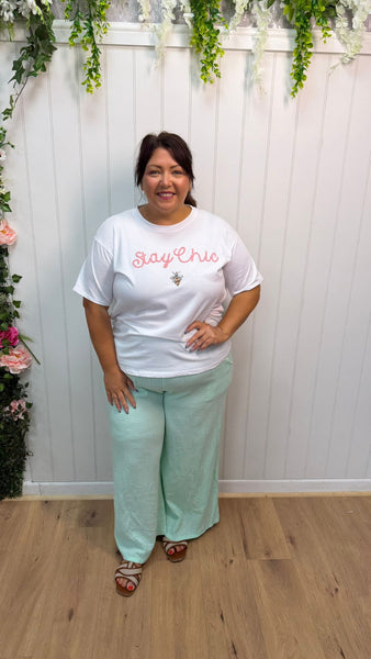 Cheesecloth mint trousers Onesize 16-24 £21.99