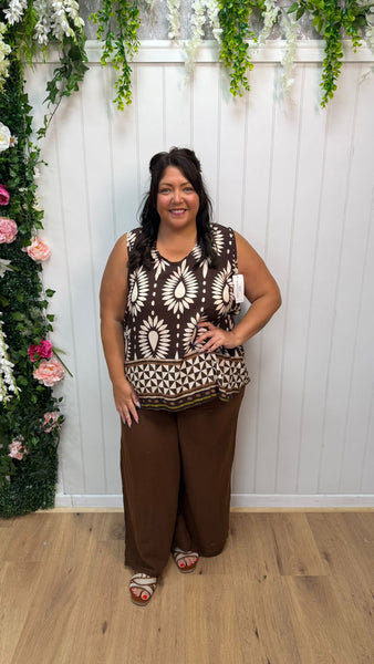 Cheesecloth brown trousers Onesize 16-24 £21.99