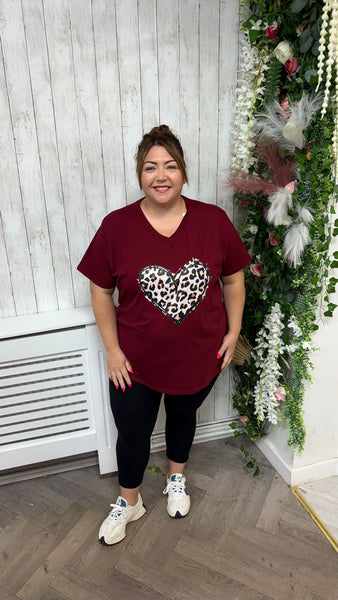 Heart burgundy onesize 16-24 £17.99