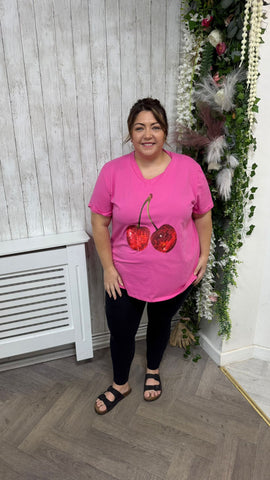 Cherry tshirt onesize 16-24