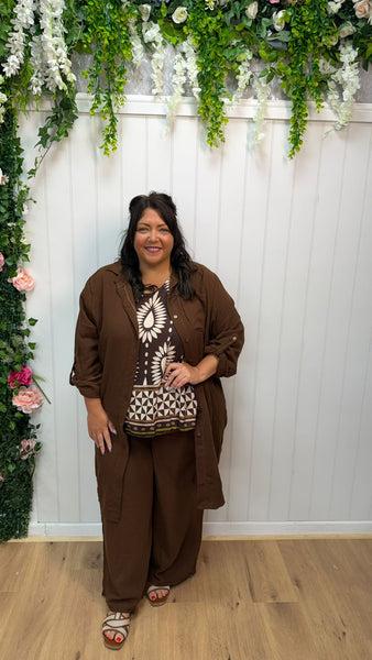 Cheesecloth shirt brown fits upto 24 £23.99