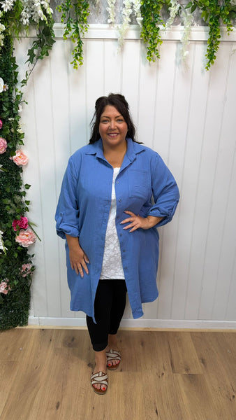 Cheesecloth shirt denim blue fits upto £23.99